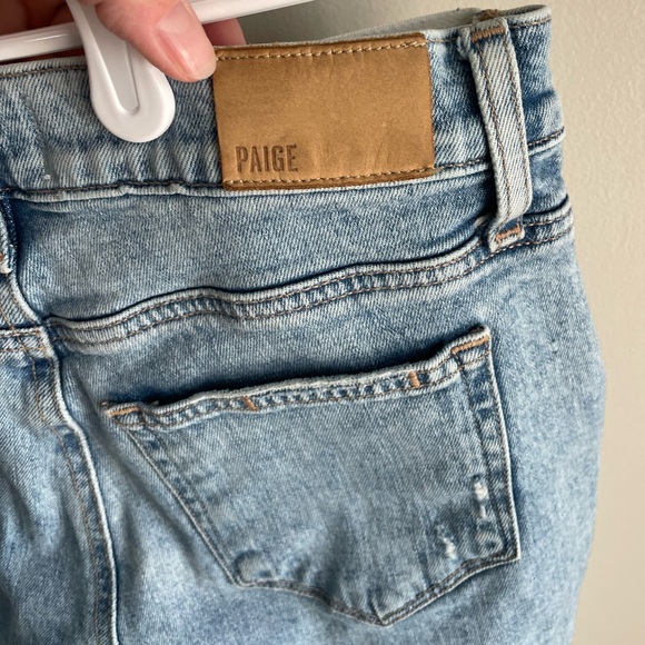 PAIGE Noella Maternity Straight Leg Jean - Liza Medium/Light Wash - Size 24 - Picture 14 of 15